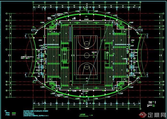 现代风格体育馆建筑设计图纸及效果图