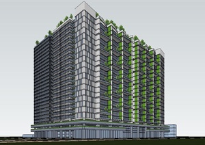 绿色生态节能高层商业办公住宅楼综合体