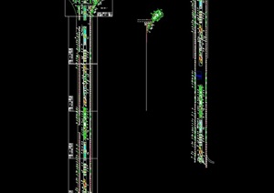 详细道路中心绿化设计cad方案