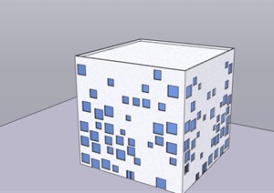 某管理用房建筑设计SU(草图大师)模型