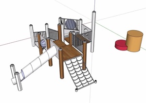 详细游乐器械设施设计SU(草图大师)模型