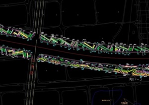 某市政道路标准段景观设计cad方案