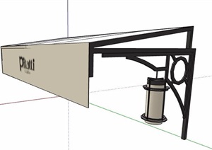 铁架遮雨棚素材SU(草图大师)模型