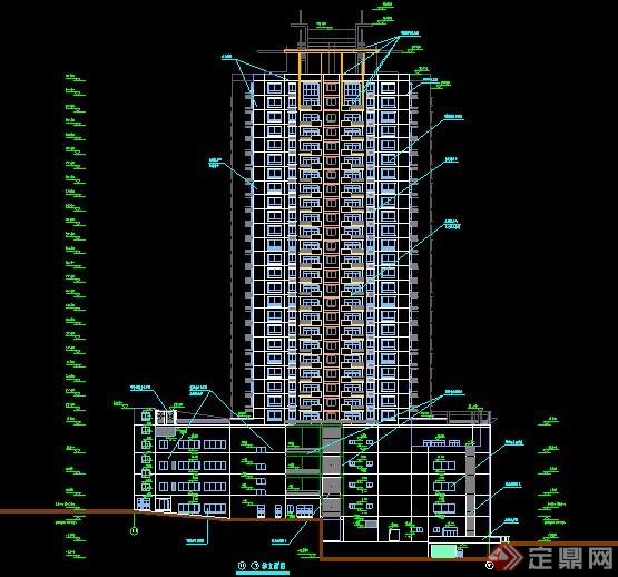 某现代高层商住大厦建筑设计施工图