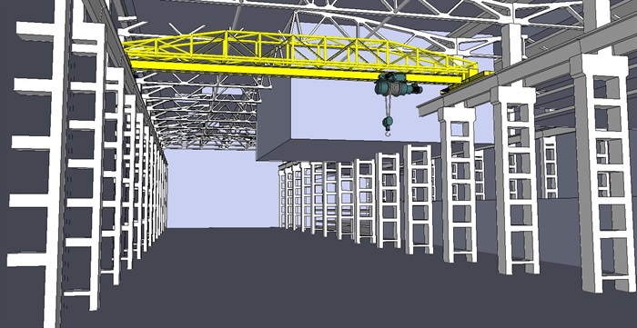 现代创意大跨度桁架结构工厂厂房设计(2)