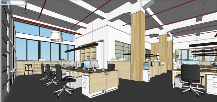 现代创意开放式办公空间办公室设计(6)