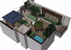 庭院花园完整设计模型