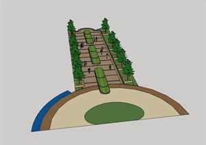 种植树池及花池地面铺装素材设计SU(草图大师)模型