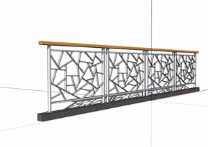 园林景观铁艺围栏设计SU(草图大师)模型