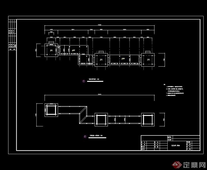 庭院详细的廊架素材设计cad施工图