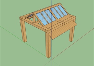 详细完整的亭子详细完整设计SU(草图大师)模型