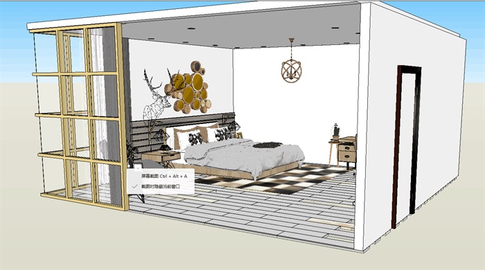 卧室详细设计方案su模型(1)
