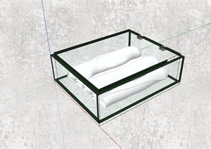 玻璃毛巾装饰盒设计SU(草图大师)模型