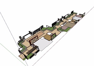 现代小区住宅中庭景观设计SU(草图大师)模型