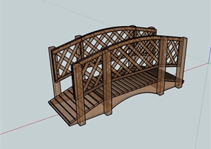 木桥独特设计SU(草图大师)模型