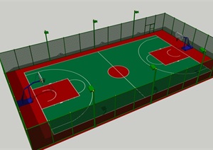 各种球场（篮球、羽毛球。足球、乒乓球）SU(草图大师)模型