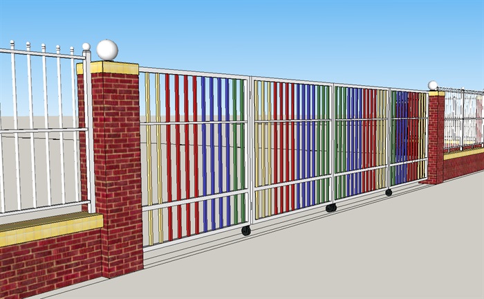 某幼儿园围墙大门方案（经济型）(2)