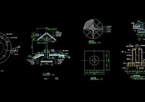 茅草亭详细完整设计cad施工图