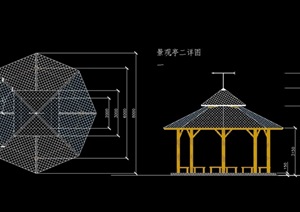 园林景观亭子设计cad方案