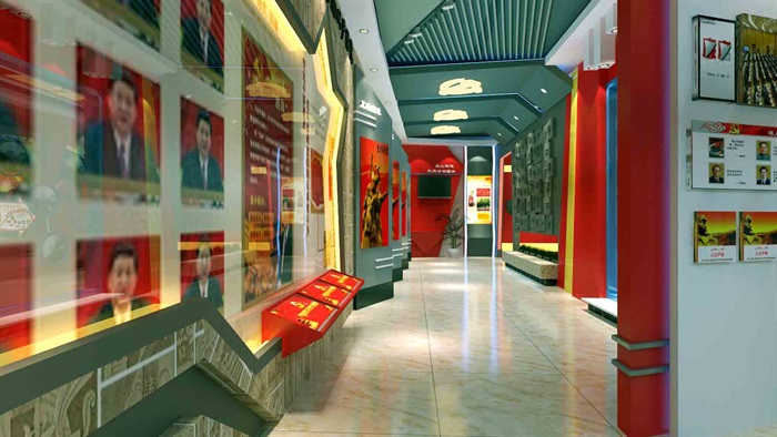 中国梦党建系列文化展厅3D模型及效果图(3)