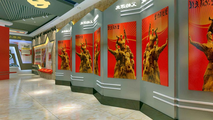 中国梦党建系列文化展厅3D模型及效果图(4)