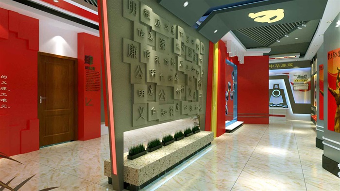 中国梦党建系列文化展厅3D模型及效果图(5)