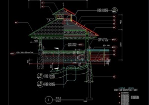 欧式风格亭子设计cad施工图