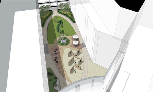 校园广场景观设计SU方案模型