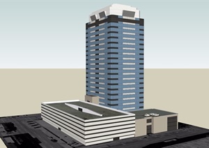 经典办公大楼建筑SU(草图大师)模型
