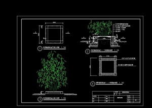 方形种植池设计cad施工图