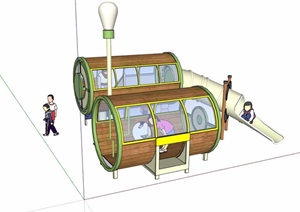 详细的游乐设施素材SU(草图大师)模型