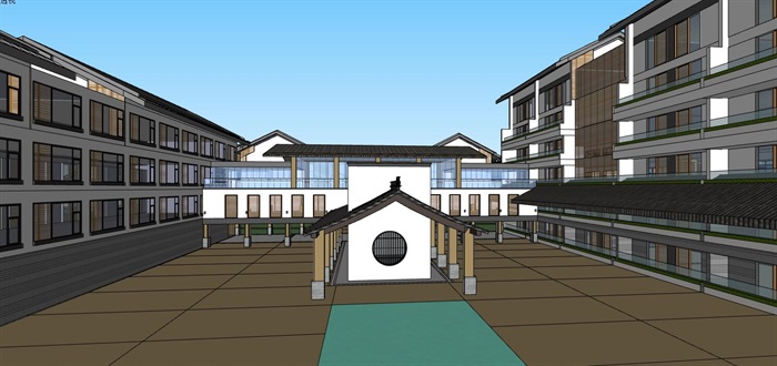 现代新中式高端康复养老中心老年公寓规划设计(3)