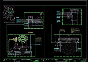 某详细入口广场树池设计cad施工图