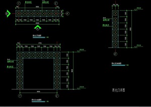 铁艺独特大门设计cad施工图