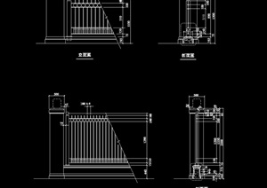 铁艺栏杆素材设计cad方案