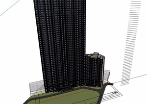 某详细的新古典住宅楼设计SU(草图大师)模型