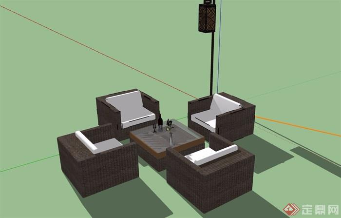 详细的桌椅家具素材设计su模型