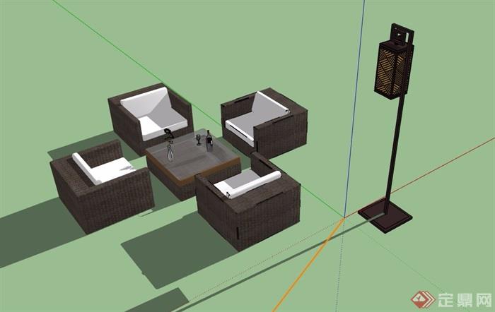 详细的桌椅家具素材设计su模型