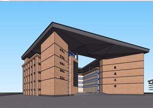 某两栋学校建筑楼设计SU(草图大师)模型
