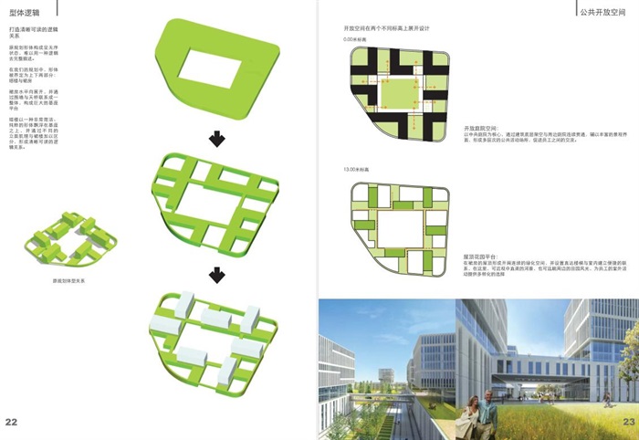 现代科技园技术科研教育中心办公文化产业园区规划建筑设计cad,高清效果图，分析文本(2)