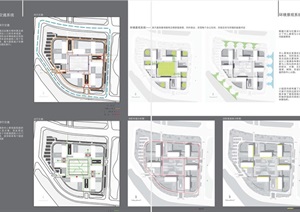 现代科技园技术科研教育中心办公文化产业园区规划建筑设计cad,高清效果图，分析文本