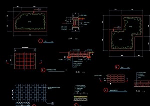 详细的种植花坛树池设计cad施工图