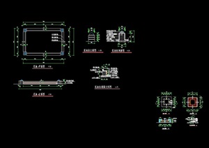 现代详细花坛花池设计cad施工图