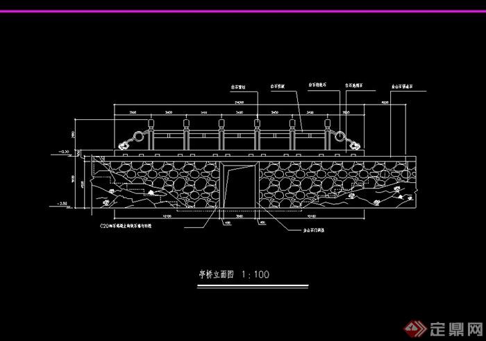 亭桥cad平面、立面图