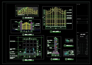 庭园“入户门”详细CAD施工图