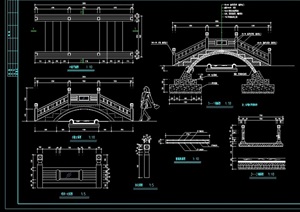桥及栏杆详细设计cad施工图