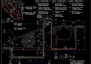 跌水池景观cad施工图