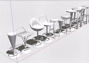 11种摆台坐凳设计SU(草图大师)模型