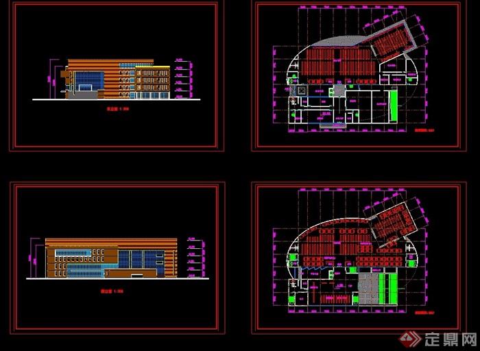 某学院教育建筑楼设计cad方案