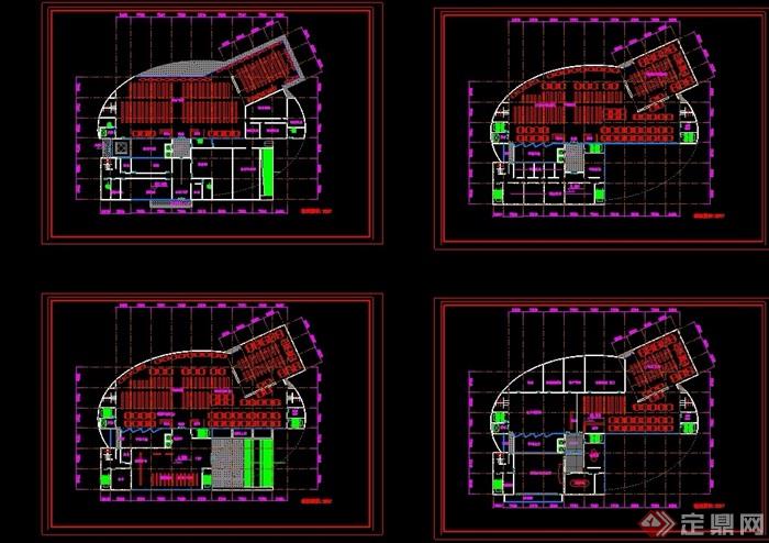 某学院教育建筑楼设计cad方案